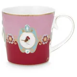 Pip Studio Love Birds Medaillion Henkelbecher rot/pink 250ml