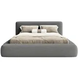 FEDVE Polsterbett, Dunkelgrau, Textil, 140x200 cm, Schlafzimmer, Betten, Polsterbetten