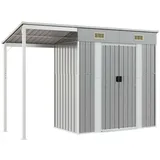 vidaXL Gartenhaus Geräteschrank 1,1 x 1,07 m Hellgrau