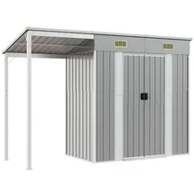vidaXL Gartenhaus Geräteschrank 1,1 x 1,07 m Hellgrau