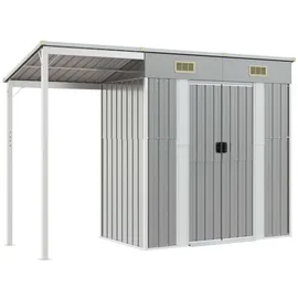 vidaXL Gartenhaus Geräteschrank 1,1 x 1,07 m Hellgrau