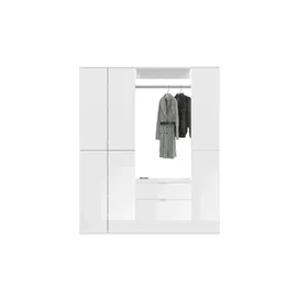 xonox.home Projekt X Garderobenschrank 152 x 193 x 34 cm weiß