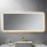 neoro n50 Metal Touch Lichtspiegel B: 160 cm, mit umlaufender Beleuchtung, direkt + indirekt, BN0019MI,