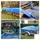Perel Abdeckplane 5 x 8 m Blau/Khaki