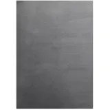 Teppich Kurzflor Uni Modern Waschbar Esszimmer Flur OEKO-TEX Grau 160x230 cm Fußbodenheizung geeignet Gekettelt – LECH von Kadima Design
