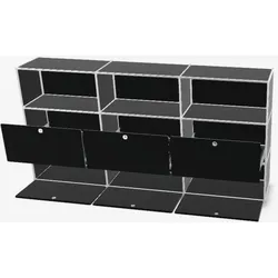 Viasit System4 - schwarz, Rahmenfarbe chrom, Material: Metall