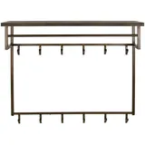 KAWOLA Wandgarderobe AUREA Metall 12 Haken Braun
