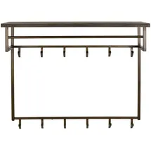 KAWOLA Wandgarderobe AUREA Metall 12 Haken Braun
