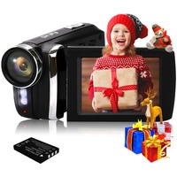 Vmotal Videokamera für Kinder Camcorder 1080P 24MP Digitalkamera Recorder 2,8 Zoll 270 Grad Rotation Bildschirm Vlogging Kamera YouTube TikTok Camcorder für Kinder Teenager Studenten Anfänger