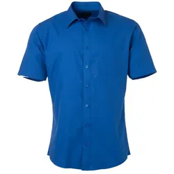 Kurzarm Hemd "JN680" - 4XL - royal