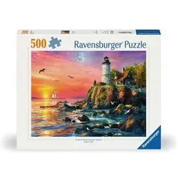 RAVENSBURGER 12000217 Puzzle 500 Teile Leuchtturm am Abend