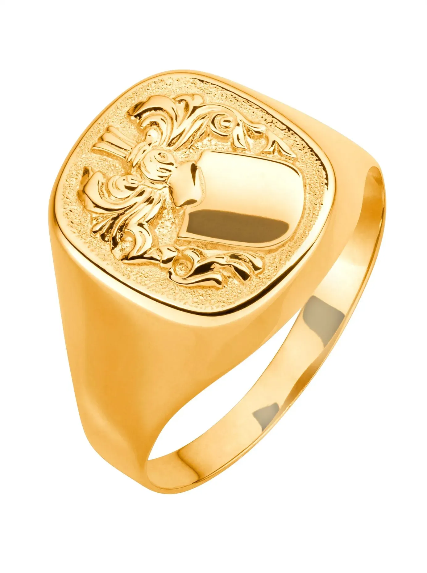 Fingerring Fingerringe Gr. 22, Metall-Gold, goldfarben (gelbgold 375) Herren