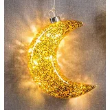 HGD Glasmond-LED beleuchtet, Gold Dekor