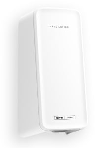 CWS PureLine Handlotion NT Handlotionspender, elektrisch, 600 ml, Lotionspender für eine tropffreie und berührungslose Lotionsausgabe, Farbe: weiß