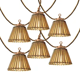 Lumisky Lichterkette Solar 13 m spritzwassergeschützt beige