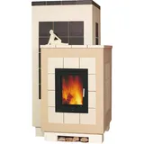 Kachelofen 5/83.1 11 kW - jade/schoko - Premio - Heizeinsatz links