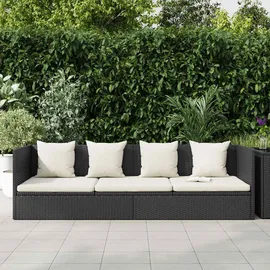 vidaXL Outdoor-Lounge-Bett schwarz