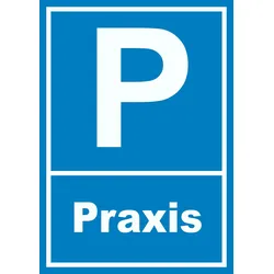 HB-Druck Parkplatz Praxis Schild A3 Rückseite selbstklebend