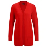GOLDNER Langarm Feinstrick-Cardigan rot 38