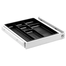 TecLines TUS015W ausziehbare Unterbau Schublade S inkl. Schloss, weiß