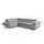 storez24 Eckcouch Textil 3-Sitzer Grau
