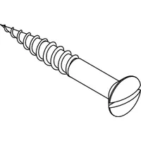 Industrial Quality Supplies DIN 95 Linsensenk-Holzschraube mit Schlitz, MS
