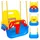 Kruzzel Babyschaukelsitz Kinderschaukel 3 in 1 Gartenschaukel (Spar-Set, 1-tlg), für mittlere und größere Kinder bis 30 kg blau|bunt