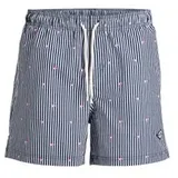 JACK & JONES Badeshorts JPSTMAUI BREEZE MINI STRIPE Blau S
