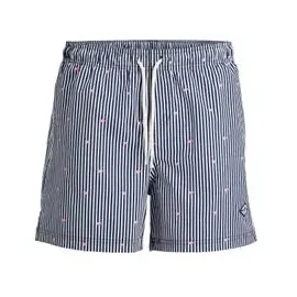 JACK & JONES Badeshorts JPSTMAUI BREEZE MINI STRIPE Blau S