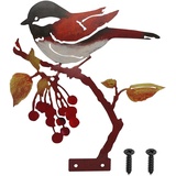 CAINCAY Metall Vogel Gartendeko Figuren, Rost Vogel Gartendeko für Draußen Herbstdeko Outdoor, Rostiges Vögel mit Schraube Vogel Gartenfiguren Gartenstatuen für Teichfigur Garten