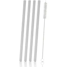 BestLivings Strohhalme aus Glas 20 cm 4 St. Transparent