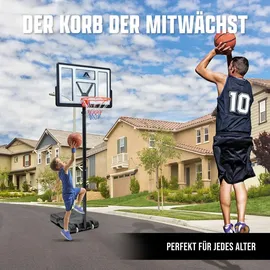 Apollo Basketballkorb schwarz 230 - 305 cm