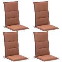 GO-DE Stuhlauflagen Hochlehner 4er Set TAIL, Rostbraun - Polyester