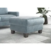 Home Affaire Polsterhocker Summer Cord 77 x 48 x 67 cm Blau/Grau