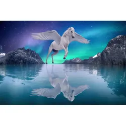 Fototapete PAPERMOON "Kind mit Hund", bunt, B:4,00m L:2,60m, Vlies, Tapeten