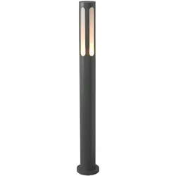 Licht-Erlebnisse Pollerleuchte MEKONG Schwarz Aluminium Glas 1x E27 bis 10 W | LE67033