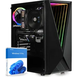 dcl24.de dcl24 High End Gaming PC Intel i5 14400, RTX4060 8GB - 500GB SSD, 16GB DDR5, RGB Gaming PC mit 10x4.7 GHz, Streaming Computer, WLAN, Windows 11 Pro