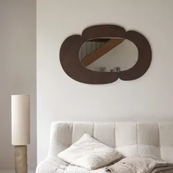 Ovaler Spiegel aus dunklem Mindiholz 115x75 cm Eda