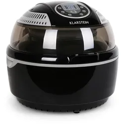 VitAir Heißluftfritteuse schwarz 1400W Grillen Backen 9 Liter Schwarz