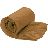 YELLOW Spannbettlaken »Percale«, Laken aus 100% Baumwolle, hochwertige Perkal, Betttuch ab 90x200 91138833-0 Cognac-Brown 1 St.