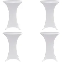 vidaXL Stehtischhussen Weiß Ø 60 cm 4er Set