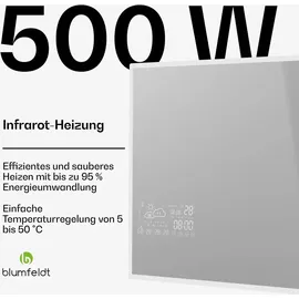 Blumfeldt Smart Mirror Infrarotheizung 0,5 kW schwarz
