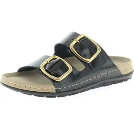 ROHDE Damen Pantolette Schnalle Memoryfußbett Rodigo-D 5877, Größe:41 EU, Farbe:Schwarz - 41