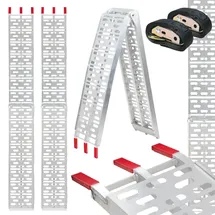 Trutzholm Auffahrrampe 228 cm 680 kg klappbar Aluminium gelocht silber 2 St.