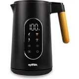 Grafner Edelstahl Wasserkocher mit Temperatureinstellung, 40°C-100°C, großes Display, Warmhaltefunktion und Memoryfunktion, 4 Programme, Doppelw...
