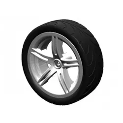 BERG Rad silber 4.30/150-12 Slick links für Ferrari