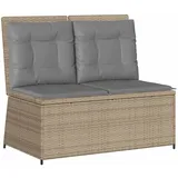 Furnicato Gartenbank Beige Poly Rattan
