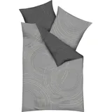 KAEPPEL Bettwäsche Jaro 135 x 200 cm Satin Grau Zinn