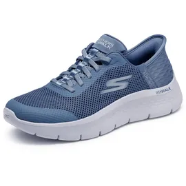 SKECHERS Damen Go Walk Flex Grand Entry Slip-InTurnschuhe, Blue Textile/Trim, 39.5 EU