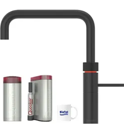 BieTal® Quooker Fusion Square schwarz COMBI Reservoire kühles sprudelndes Wasser CUBE